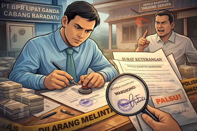 Diduga Ada Pemalsuan Dokumen Kampung, Nama Kepala Kampung Dicatut untuk Pencairan Kredit BPR